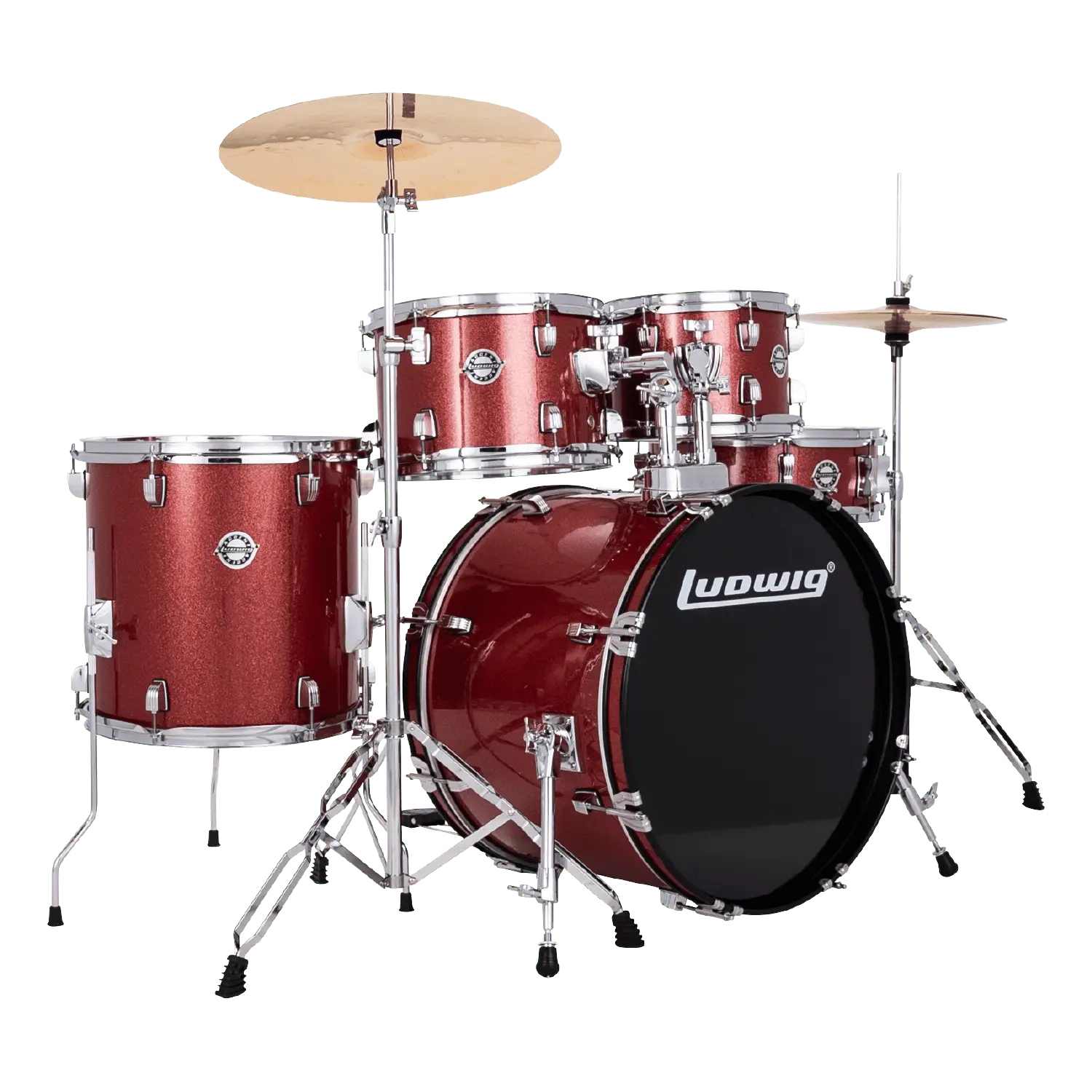 LC19514_Ludwig Accent Drive Red Sparkle_A_PNG_6809 Batería Ludwig Accent Rojo Sparkle LC19514