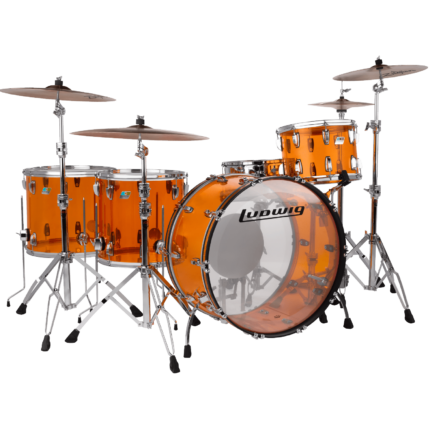 Batería Ludwig Vistalite 5 pzas Colores Ámbar, Azul o Verde